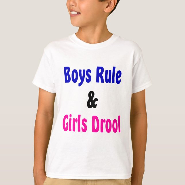 T-shirt Garçons Règle & Filles Drool (Devant)