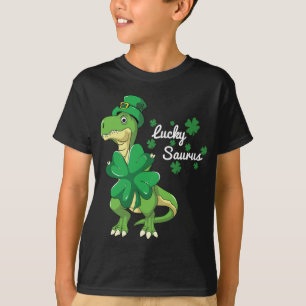 T-shirt Garçons T Rex St. Patricks Day Lucky Saurus