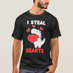 T-shirt Garçons Valentines Jour Enfants Dinosaure I Vole