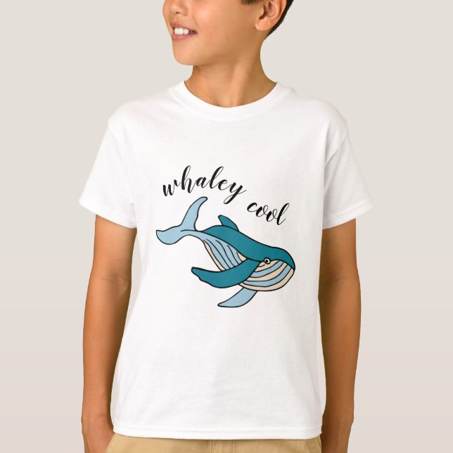 T-shirt Garçons Whaley Cool Océan Baleine (Devant)