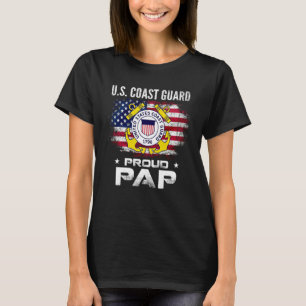 T-shirt Garde Côtière Américaine Fière Pap Avec Veter À Dr