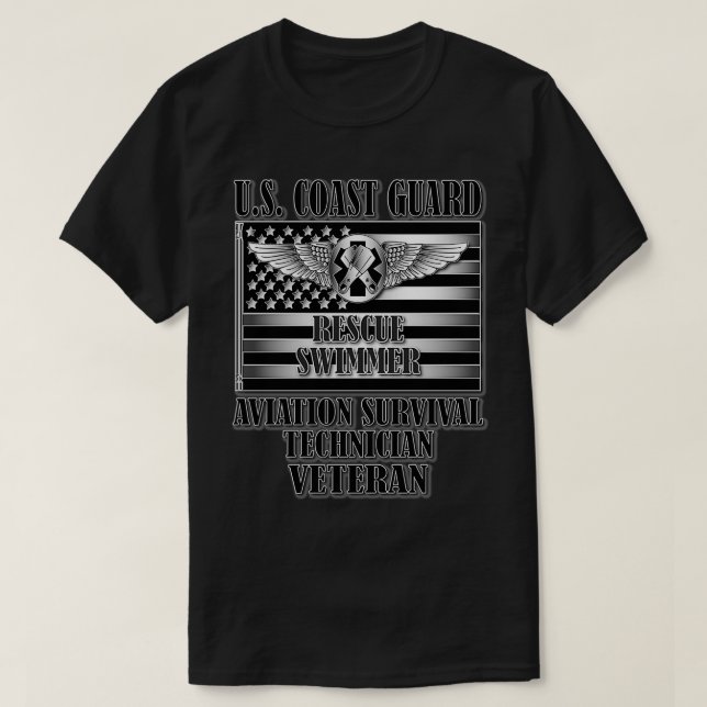 T-shirt Garde côtière Secourt Vétérinaire de nage (concept (Design devant)
