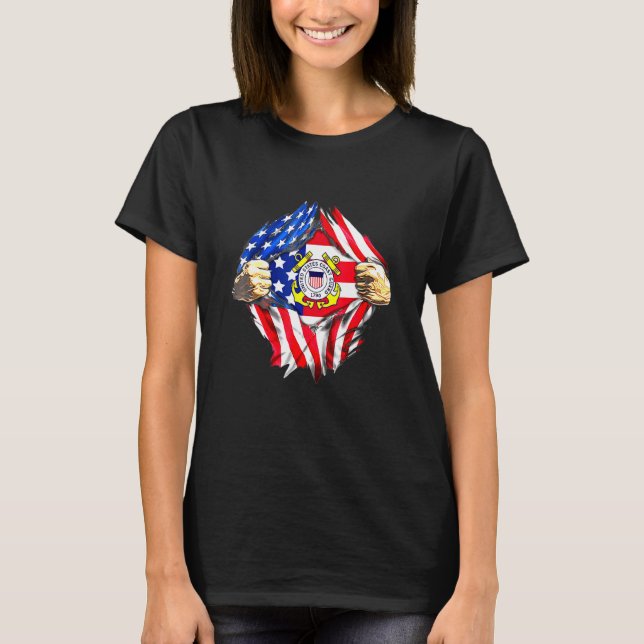 T-shirt Garde côtière Us Flat (Devant)