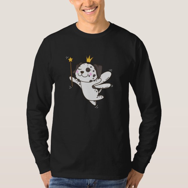 T-shirt Garde de chien dalmatien fée propriétaire d'animal (Devant)
