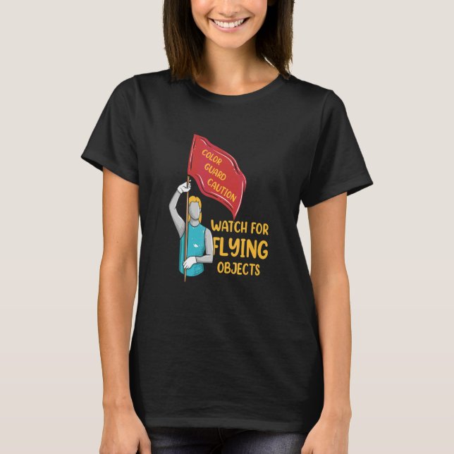 T-shirt Garde de couleur Attention aux objets volants   Fl (Devant)