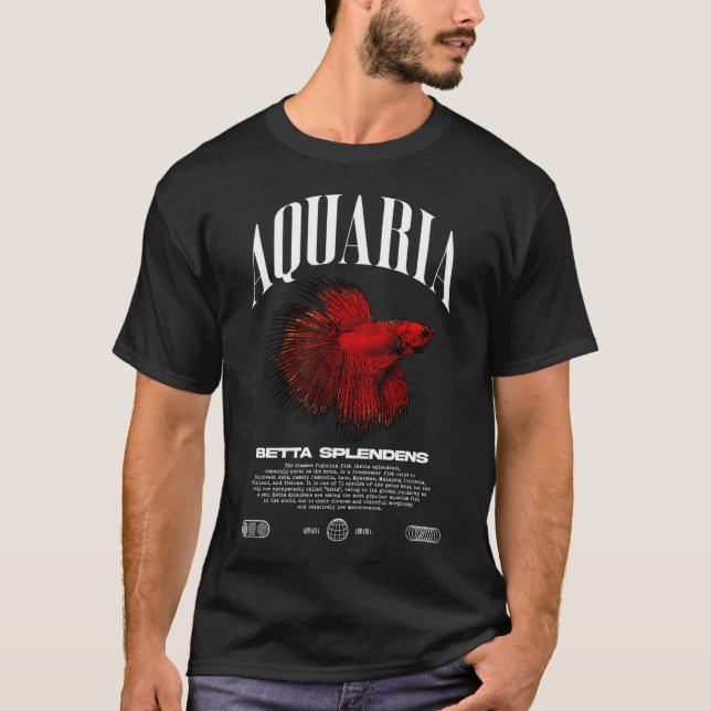 T-shirt Garde de poisson Betta Vêtement de rue moderne (Devant)