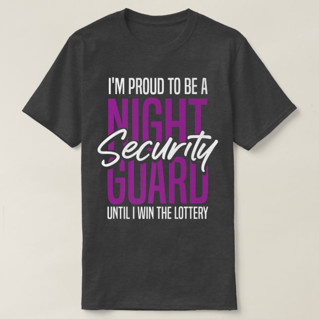 T-shirt Garde de sécurité nocturne LotteryOfficier Garde d (Design devant)