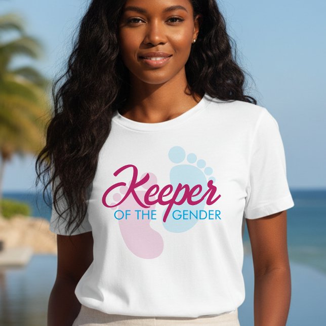 T-shirt Garde du genre Empreinte Bébé Shower (Keeper of the Gender Footprint Baby Shower T-Shirt
)