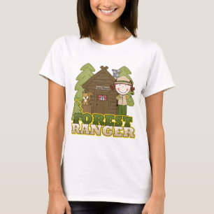 T-shirt Garde forestier - fille de brune