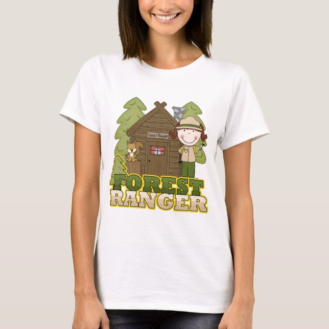T-shirt Garde forestier - fille de brune (Devant)