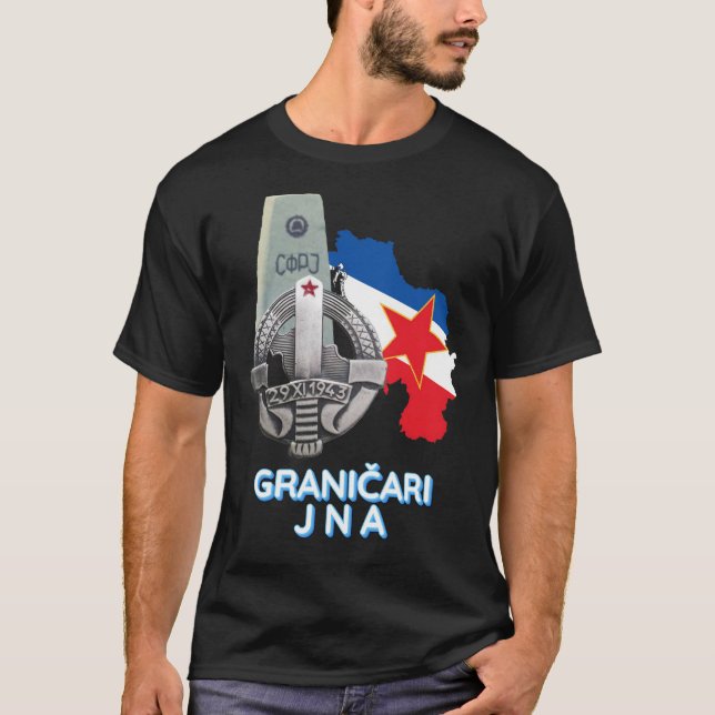 T-shirt Garde-frontières badge JNA (Granicari JNA znacka) (Devant)