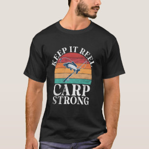 T-shirt Garde-le Reel Carp Strong Pêche de la carpe