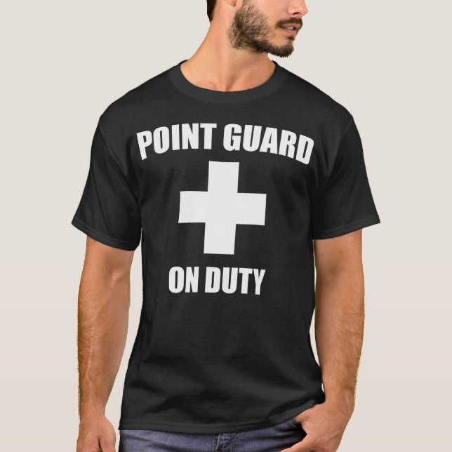 T-shirt Garde-Point Sur Le Basket-Ball En Devoir (Devant)