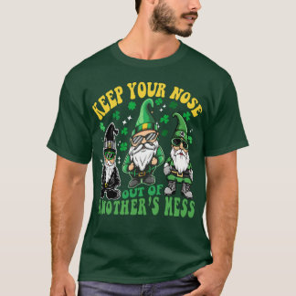 T-shirt Garde Ton Nez Gnome Drôle De Vie Humour Blague