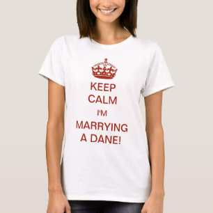 T-shirt Garde Vintage Calme Je me marie avec un Danois !