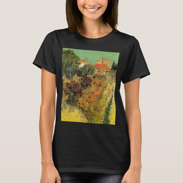 T-shirt Garden Behind a House par Vincent van Gogh (Devant)