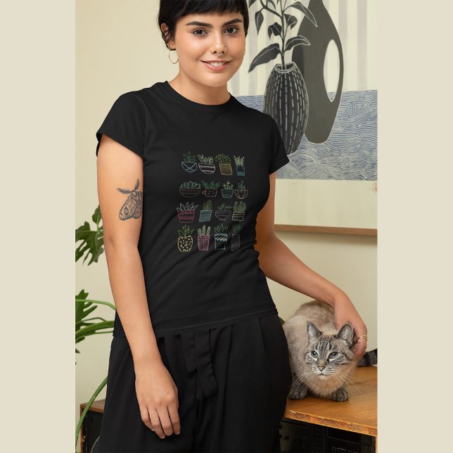 T-shirt Garden Party avec pots et fleurs (Créateur téléchargé)