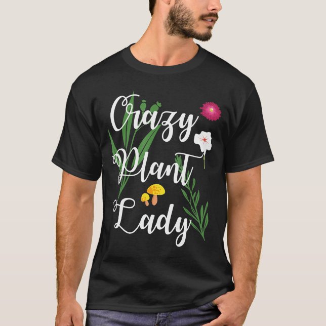 T-shirt Gardener Crazy Plante Lady Garding (Devant)