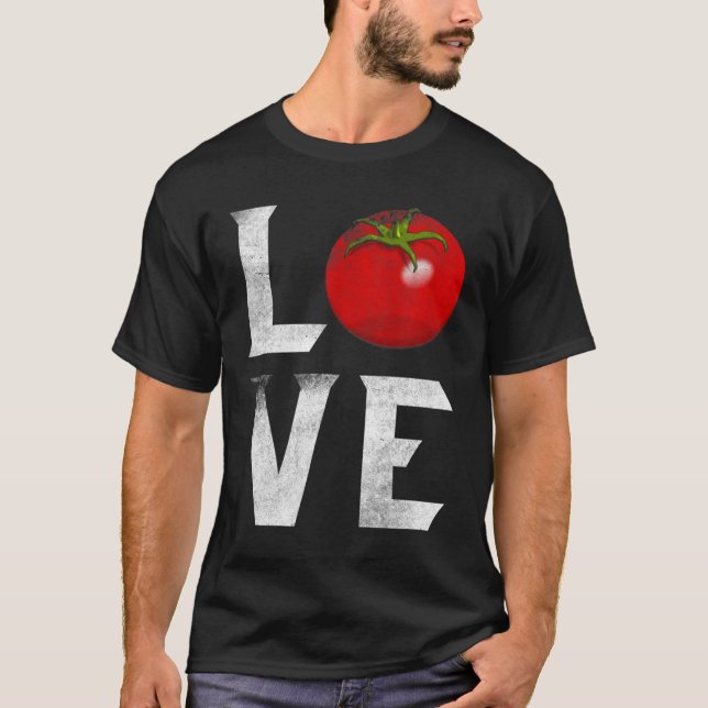 T-shirt Gardener de tomates rouges J'aime jardiner légumes (Devant)