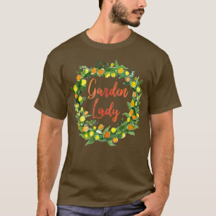 T-shirt Gardener Floral Wreath Florist cadeau fleuriste Fe