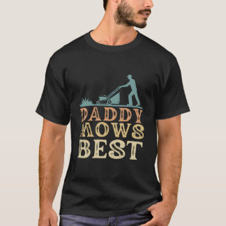 T-shirt Gardener Papa Papa Papa Daddy Mows Meilleur Jardin