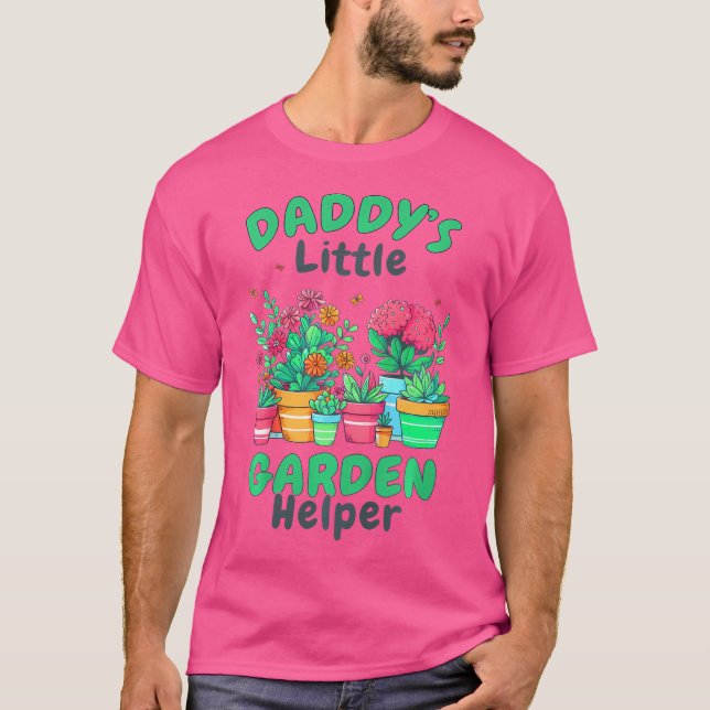 T-shirt Gardening Kid Daddy'S Little Garden Helper Gardene (Devant)