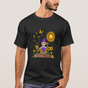 T-shirt Gardening sunflower plants flowers garden gnome