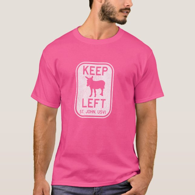 T-shirt Garder à gauche St. John USVI Donkey Distressed Ch (Devant)