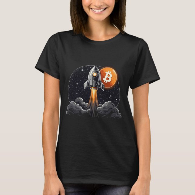 T-shirt Garder Bitcoin jusqu'à la Lune (Devant)
