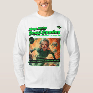 T-shirt Garder Calm Space Girl Retro Comic Book Long Manch
