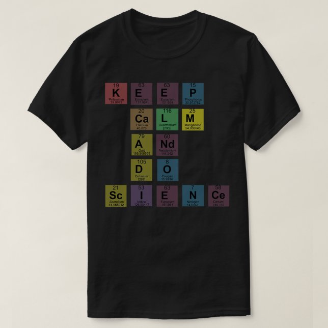 T-shirt Garder Calme amp Faire la science (Design devant)