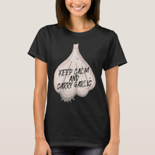 T-shirt Garder calme et porter de l'ail I sang vampire Hal