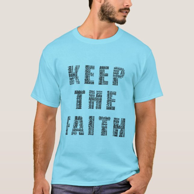 T-shirt Garder la foi (noire) (Devant)