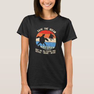 T-shirt Garder la mer sans plastique Recycler Sauver l'océ