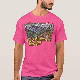 T-shirt Garder l'Amérique magnifique Appalaches Trail Wood