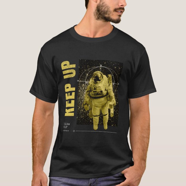 T-shirt Garder l'astronaute étoiles spatiales Planètes Ast (Devant)