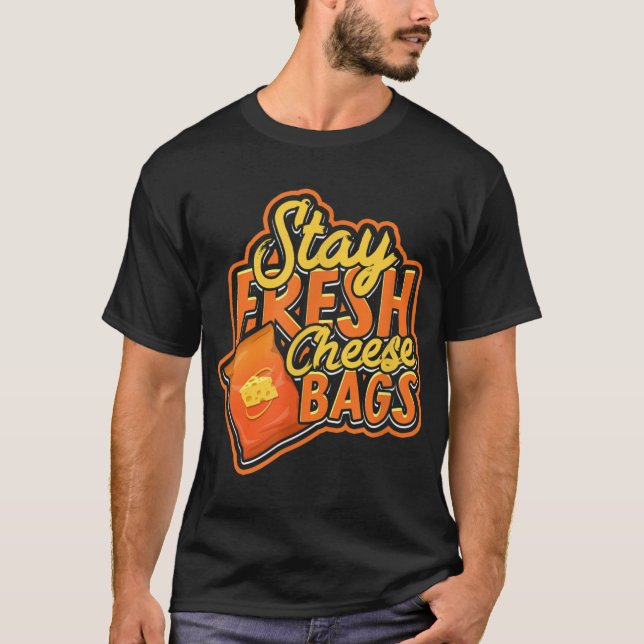 T-shirt Garder les sacs de fromage frais - Fromage à la cr (Devant)