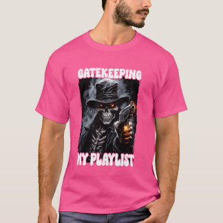 T-shirt Garder ma liste de lecture Cringe Squelette