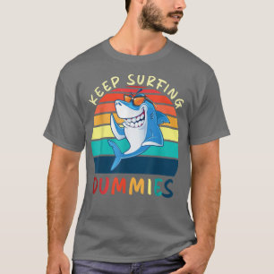 T-shirt Garder Surfing Dummies Shark Drôle Cadeaux Hommes