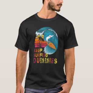 T-shirt Garder Surfing Dummies Shark Surf Femmes Vintages 