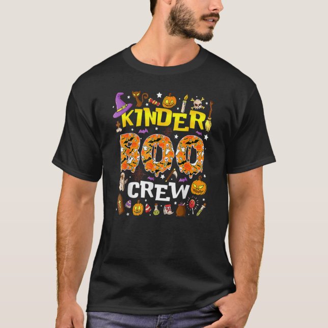 T-shirt Gardergarten Boo Crew Cute Ghost Halloween Enseign (Devant)