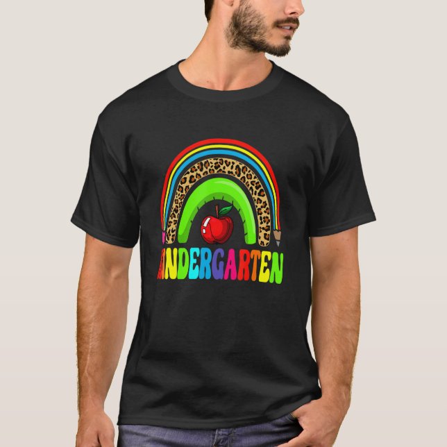 T-shirt Gardergarten mignon Leopard Rainbow Squacher (Devant)