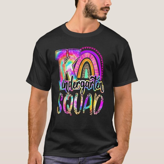 T-shirt Gardergarten Squad Rainbow Tie Dye Leopard Retour  (Devant)