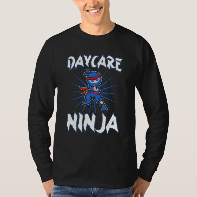 T-shirt Garderie Ninja Nanny Enseignante en garderie (Devant)
