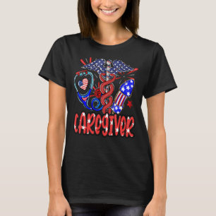 T-shirt Gardeur Stethoscope Fireworks American Flag 4e