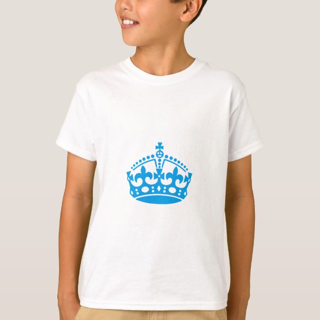 T-shirt Gardez calme couronne bleue (Devant)