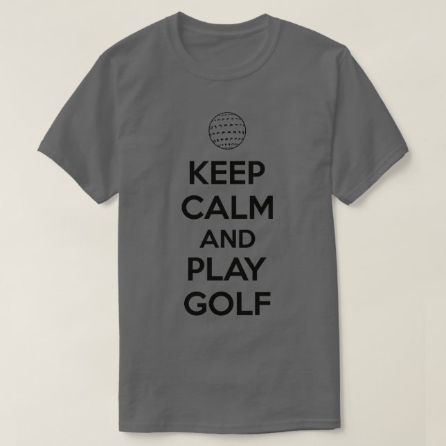 T-shirt Gardez calme le golf (Design devant)