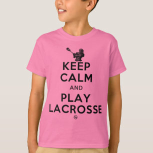 T-shirt Gardez la lacrosse de calme et de jeu