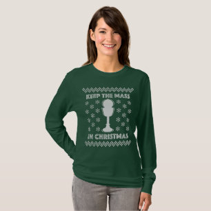 T-shirt Gardez la messe dans la chemise féminine de Noël