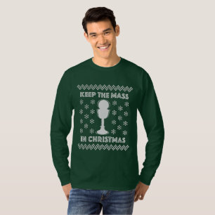 T-shirt Gardez la messe dans la chemise masculine de Noël